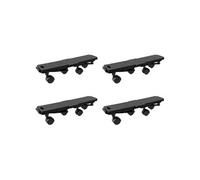 vidaXL Chariots de déménagement à 4 roues 4 pcs noir PP 170 kg, chariot à roues, chariot à meubles, plate-forme à roues, roues de déménagement Noir G