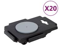 Chariots de déménagement à 8 roues 4 pcs noir PP 150 kg vidaXL