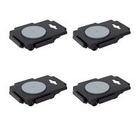 Chariots de déménagement à 8 roues 4 pcs noir PP 150 kg