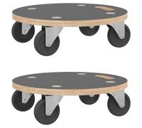 Chariots de transport 2 pcs rond Ø38x11,5 cm 250 kg