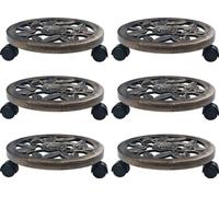 Chariots pour plantes 6 pcs Bronze 30 cm Plastique