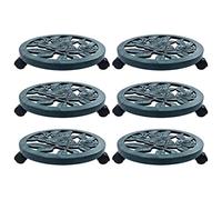 vidaXL Chariots pour plantes 6 pièces – Plastique 38 cm – Vert