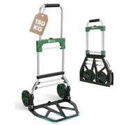 Chariotte de transport pliable Sekey Sackkarre, 150 kg, modèle XXL, avec plateforme antidérapante, 2 cordes extensibles, châssis en aluminium renforcé, hauteur réglable (77/107 cm), stable