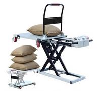 Charit de Table de Levage de Ciseaux hydraulique électrique pour la manutention de matériaux sans Effort, capacité de Charge de 300KG, Conception Portable à 4 Roues idéale pour Les entrepôts et Les
