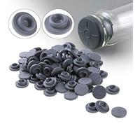 ChaRLes 100Pcs Rubber Glass Stopper Auto Healing Injection Ports Inoculation For 13Mm Opening