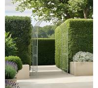 CHARLES BENTLEY Arche décorative Fer forgé Vert Sauge, Finition Classique, idéale Plantes grimpantes, Jardin terrasse extérieur, Style Rustique (211x103x40.5cm)
