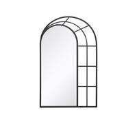 CHARLES BENTLEY Miroir Arche Paris Noir, Mural, incassable, résistant aux intempéries, décoration Jardin ou intérieur, Cadre Aluminium et Fer (95x60x2.5cm)