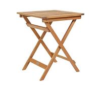 CHARLES BENTLEY Table carrée Pliante en Bois FSC, Eucalyptus huilé, Design Classique, Couleur Naturelle, Facile à Entretenir, pour Jardin ou terrasse (74x60x60cm)