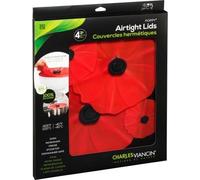 Charles Viancin Poppy Set aus 4 Silikon-Deckeln 28/23/15/10cm
