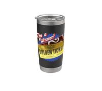 Charlie and the Chocolate Factory Golden Ticket Gobelet isotherme en acier inoxydable double paroi