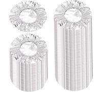 Charlotte Couvre Plat Aluminium, 100PCS, 22CM, Charlotte Alimentaire Sacs De Conservation Des Aliments Réutilisables Couvre Plat Reutilisable Film Alimentaire Elastique (Argent,22cm)