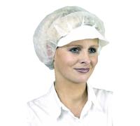Charlotte visière BOUFFANT CAP WITH VISOR blanc - Lot de 100 - COVERGUARD - 45640