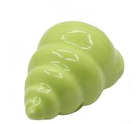 Charmante poignée de tiroir en céramique en forme de coquillage pour commode de chambre à coucher et salle de bain, bouton à trou unique, finition rose clair, décoration d'intérieur (vert clair)