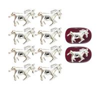 Charmes et Strass pour Ongles,10 Pièces Décorations Métalliques 3D Forme Cheval Accessoires Beauté | Décorations Et Charmes Pour Ongles - pour Filles Adolescents Pratique Salon Maison Fête Vacances Ma