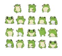 CharmVolax 18PCS Autocollants Réfléchissants Sûrs de Grenouille Mignonne, Autocollants d'Avertissement Réfléchissants de Visibilité Nocturne Élevée pour la Poussette de Voiture de Vélo de Casque
