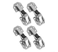 Charnière à fermeture douce en acier inoxydable 112 mm pour meubles de | Amortisseur hydraulique, fermeture silencieuse, empêche le claquement, s'adapte aux armoires standard, finition argentée