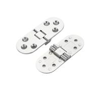 Charnière à rabat en laiton mat, 80x30mm, 1 pièce, autoportante, for Table pliante, armoires, portes, accessoires encastrés(Silver)