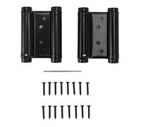 Charnière à Ressort à Double Action en Acier Inoxydable Charnière de Porte à Fermeture Automatique Robuste pour Armoires Portes d'Armoire Plaquées Noir 9,2x6,7x2,5 cm 1 Paire