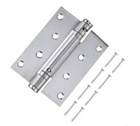 Charnière de fermeture réglable 100 mm Argenté | Mécanisme de fermeture automatique, tension réglable par broche, installation invisible, s'adapte aux portes intérieures