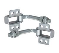 Charnière de Portail Réglable DOJA Barcelona - M16 - Pack 2 - Filetage Galvanisé à Charnière, Gond de Portail Réglable, Robuste, Polyvalente, Portillon Extérieur, Charnières Réglables