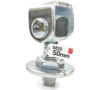 Charnière de portail réglable galvanisée pour charge lourde M20 x 50 mm