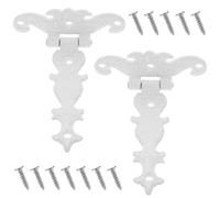Charnière de Portail Rétro en Fer, Lot de 2, 8 Trous | Design Simple et Pratique, Retrait Rapide et Souple, Finition Blanche pour Tables et Portes de Comptoir
