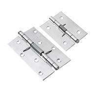 Charnière de porte à ressort fermeture automatique en acier inoxydable, charnière réglable for armoires, ferme-porte, rebond for chambre coucher(4inch 1piece)