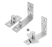 Charnière de Porte Discrète en Acier Inoxydable, Paire, Argenté