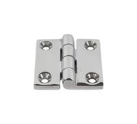 Charnière de porte dissimulée pour armoire superpo Charnière Carrée En Acier Inoxydable Argenté Avec 4 Trous, Poli Miroir, 38/50 Mm, 1 Pièce(38-38-4mm)