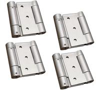 Charnière de porte double fonction, en acier inoxydable de 3 mm, 75 mm, lot de 4
