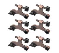 Charnière de porte en métal renforcé, finition bronze, 6 pack | Charnière de porte en métal, ton Bronze, esthétique, butoir de porte élégant pour la maison, le bureau,
