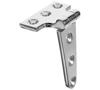 Charnière de Porte en T Robuste M5, Acier Inoxydable Galvanisé | Support Lourd, pour Portes et Portails, Usage Cabanon et Grange, Finition Argenté, Montage Simple
