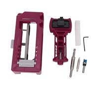 Charnière de porte et kit d'installation Gabarit de mortaiseuse précis en plastique rouge pour portes standard de 3 8 pouces ou 3 4 pouces Gabarit de charnière de porte pour une