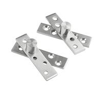 Charnière de porte rotative en acier inoxydable, 2 pièces, Rotation 360 degrés, arbre localisation haut et bas, Pivot caché, fournitures matériel informatique(Eccentric Shaft 75mm)