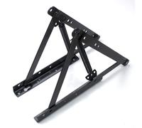Charnière de support pour plateau de coffre de lit, 2 pièces, réglable de 75 à 100°, noire