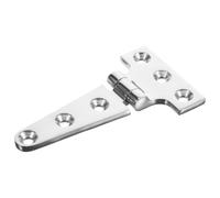 Charnière en T Galvanisée en Acier Inoxydable pour Portail, Porte | Modèle à Vis M5, Finition Argenté, Usage Abri et Meubles, Support Lourd