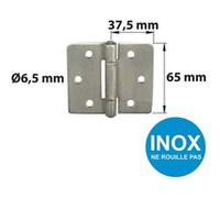 Charnière forte inox pour volets battants/pour porte battante, L.75 x l.75 mm Inox G