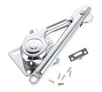 Charnière Gauche de Couvercle Hydraulique de Support pour Porte D’armoire | Alliage de Zinc, Fermeture Lente et Amortie, Montage Gauche, pour Panneau de Porte, Finition Argenté