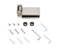 Charnière horizontale pour porte en verre 8-12 mm + garniture - 34 mm - anodisé mat EMUCA