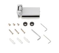 Charnière horizontale pour porte en verre 8-12 mm + garniture - 40 mm - anodisé mat EMUCA