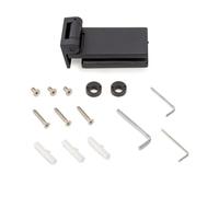 Emuca Charnière horizontale pour porte en verre embout 40 mm 8-12 mm Aluminium/Acier Noir