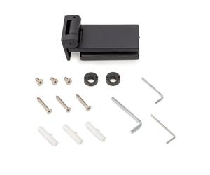 Charnière horizontale pour porte en verre 8-12 mm + garniture - 40 mm - noir EMUCA