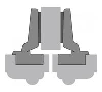 Charnière invisible à visser 95° Intermat 9936 - entraxe 52 mm - C 9,5 mm HETTICH