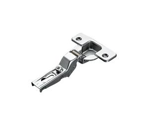 Charnière invisible à visser non clipsable coudée 9mm finition argent - SALICE - C9A6L99