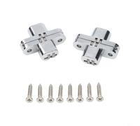 Charnière Invisible Acier pour Porte 13x45mm Charnière Invisible | Acier inoxydable , finition argent, design invisible, pour idéal pour bois, hôtels et clubs(13x45MM)