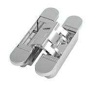 Argenta Paumelle invisible pour menuiserie bois H 140 mm Chromé mat
