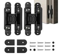 Charnière Invisible Porte Intérieure, 2 Pcs Charnières Invisibles Réglables 130x30mm Paumelle Invisible Escamotable Haute Résistance Alliage de Zinc 60kg Gonds pour Porte en Bois et Chambre