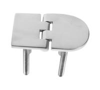Charnière Marine à Boulon Fileté 70x40 Mm en Acier Inoxydable Argenté | Fixation Encastrée à Goujon, Structure Stable pour Espaces Compacts, Usage Cabine de Capitaine et Camping