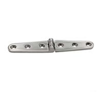 Charnière marine en fonte solide 316 152 x 28 mm poli miroir | Acier de qualité 316, charge robuste, 6 trous de montage, résistant à l'eau salée, idéal pour les bateaux