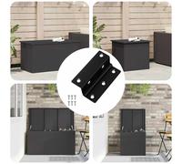 Charnière Noir Fer en Noire Accessoire de quincaillerie Lisse Placard vidaXL vid